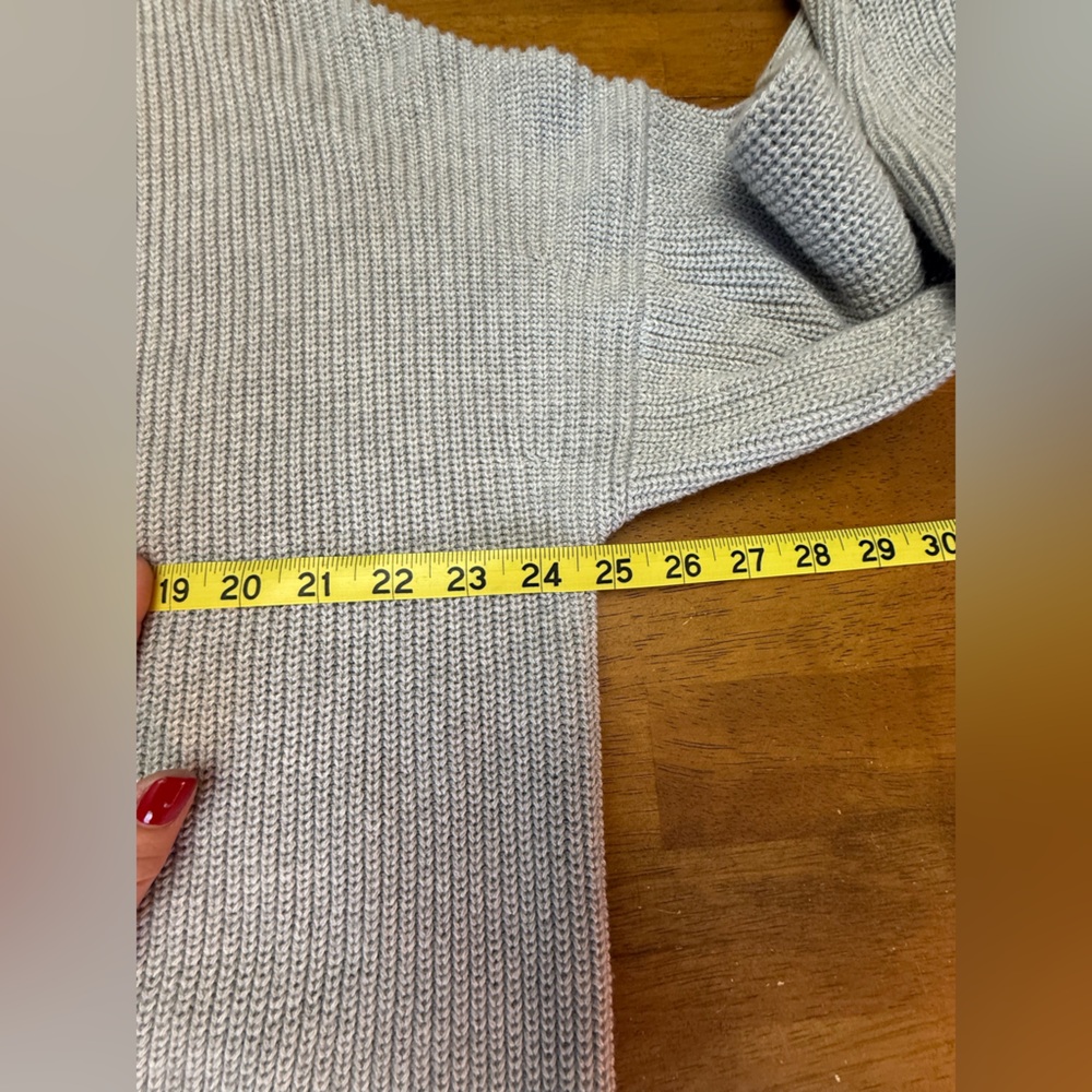 J.Crew Women's Gray Cotton Cardigan Sweater L - Picture 4 of 6